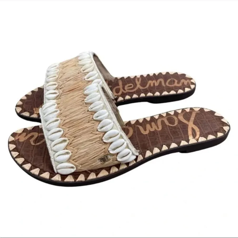 Sam Edelman Gale Shell-Embellished Slides - Picture 6 of 12